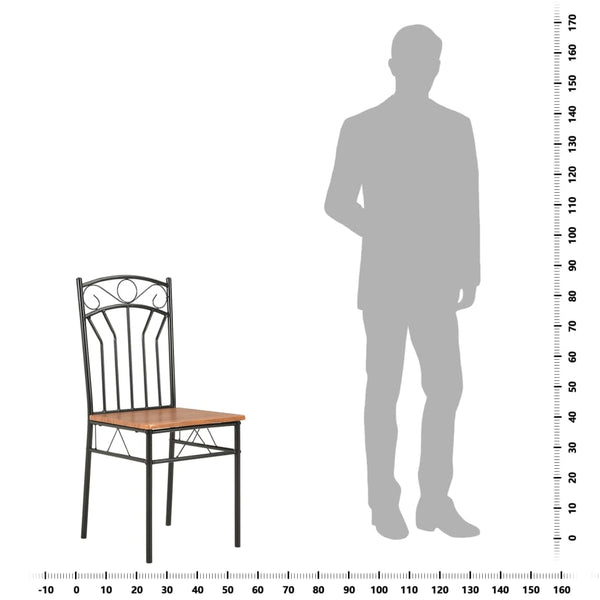 vidaXL Dining Chairs 2 pcs. Brown MDF