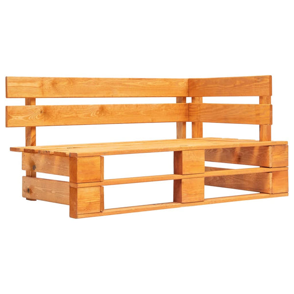 vidaXL Garden Pallet Sofa with Grey Cushions Pine Wood