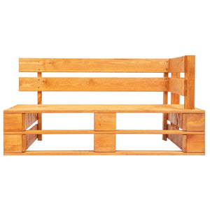 vidaXL Garden Pallet Sofa with Grey Cushions Pine Wood