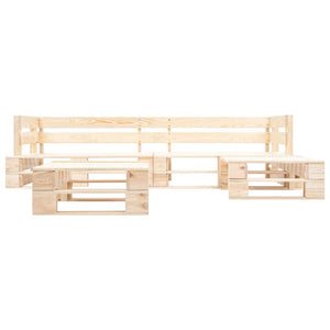 vidaXL 4-Piece Garden Pallet Sofa Set Wood Natural