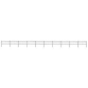 vidaXL Garden Fence with Arch Steel 178.5 x 80 cm Black