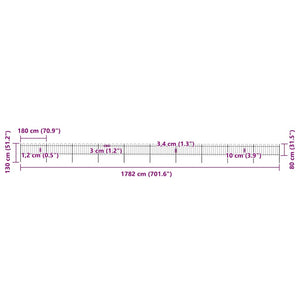 vidaXL Garden Fence with Arch Steel 178.5 x 80 cm Black