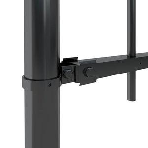 vidaXL Garden Fence with Arch Steel 537 x 100 cm Black