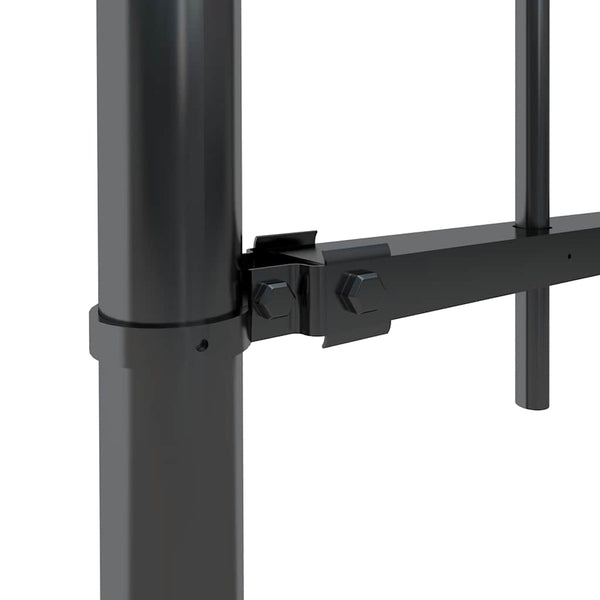 vidaXL Garden Fence with Arch Steel 537 x 100 cm Black
