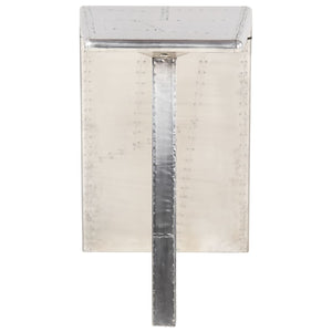 vidaXL Desk Airplane Wing Design Silver 112x50x76 cm Metal