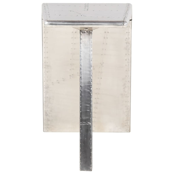 vidaXL Desk Airplane Wing Design Silver 112x50x76 cm Metal