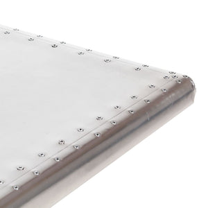 vidaXL Desk Airplane Wing Design Silver 112x50x76 cm Metal