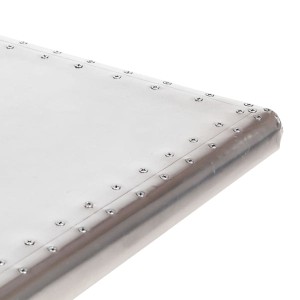 vidaXL Desk Airplane Wing Design Silver 112x50x76 cm Metal