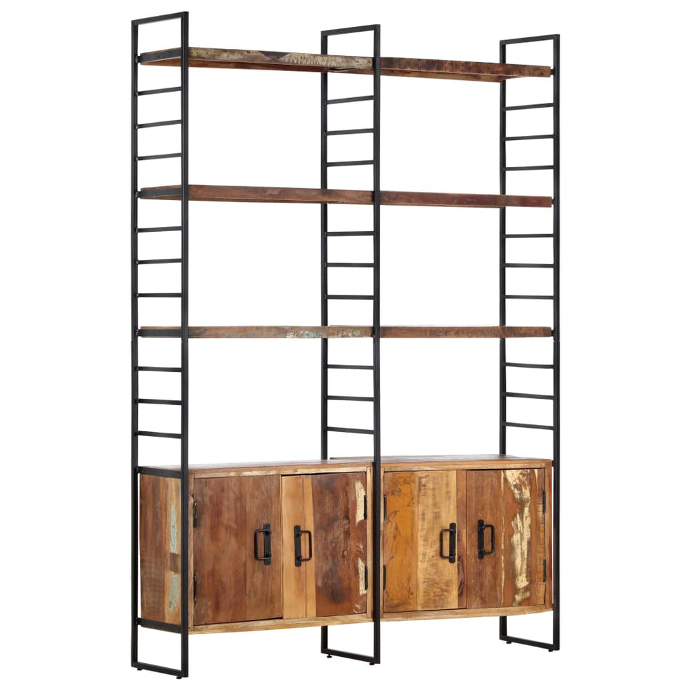 vidaXL Bookcase 4 Tiers 124x30x180 cm Solid Reclaimed Wood