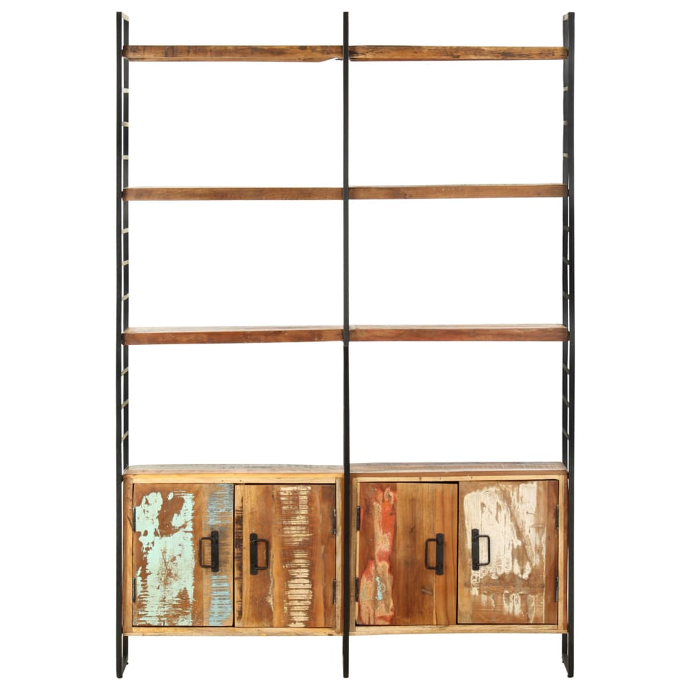 vidaXL Bookcase 4 Tiers 124x30x180 cm Solid Reclaimed Wood