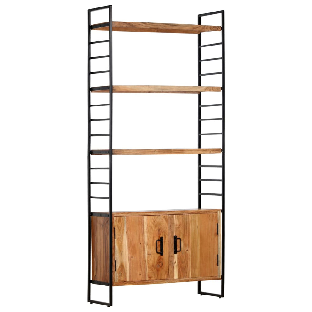 vidaXL Bookcase 4 Tiers 80x30x180 cm Solid Acacia Wood