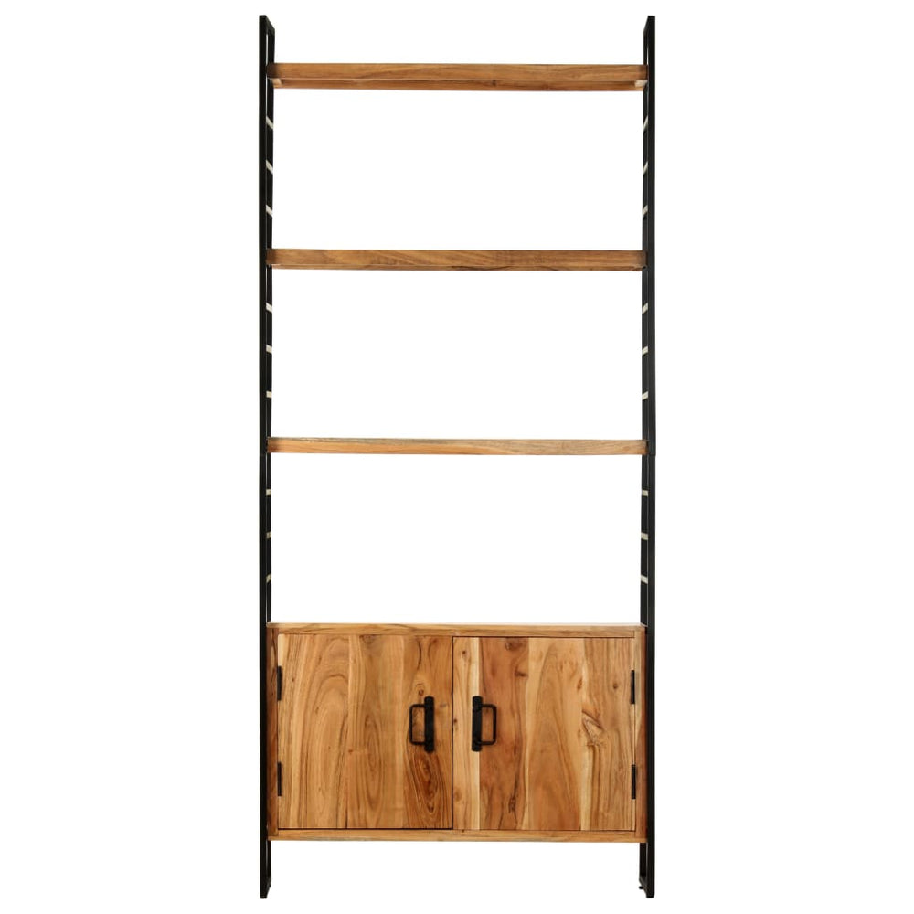 vidaXL Bookcase 4 Tiers 80x30x180 cm Solid Acacia Wood