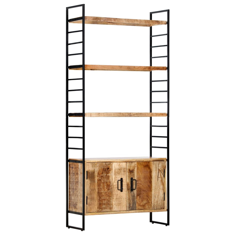 vidaXL 4-Tier Bookshelf 80x30x180 cm Rough Mango Wood