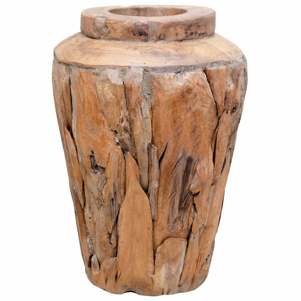 vidaXL Decorative Vase 40 x 60 cm Solid Teak Wood