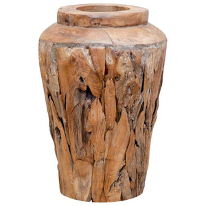 vidaXL Decorative Vase 40 x 60 cm Solid Teak Wood