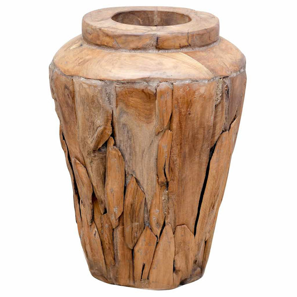 vidaXL Decorative Vase 40 x 60 cm Solid Teak Wood