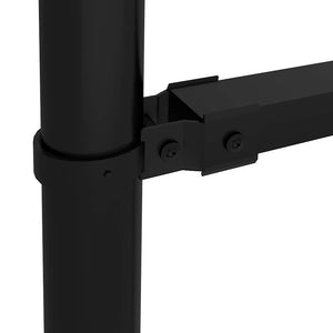 vidaXL Garden Fence with Spear Top Steel 714.5 x 75 cm Black