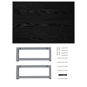 vidaXL Bathroom Cabinet Black 60x40x16.3 cm