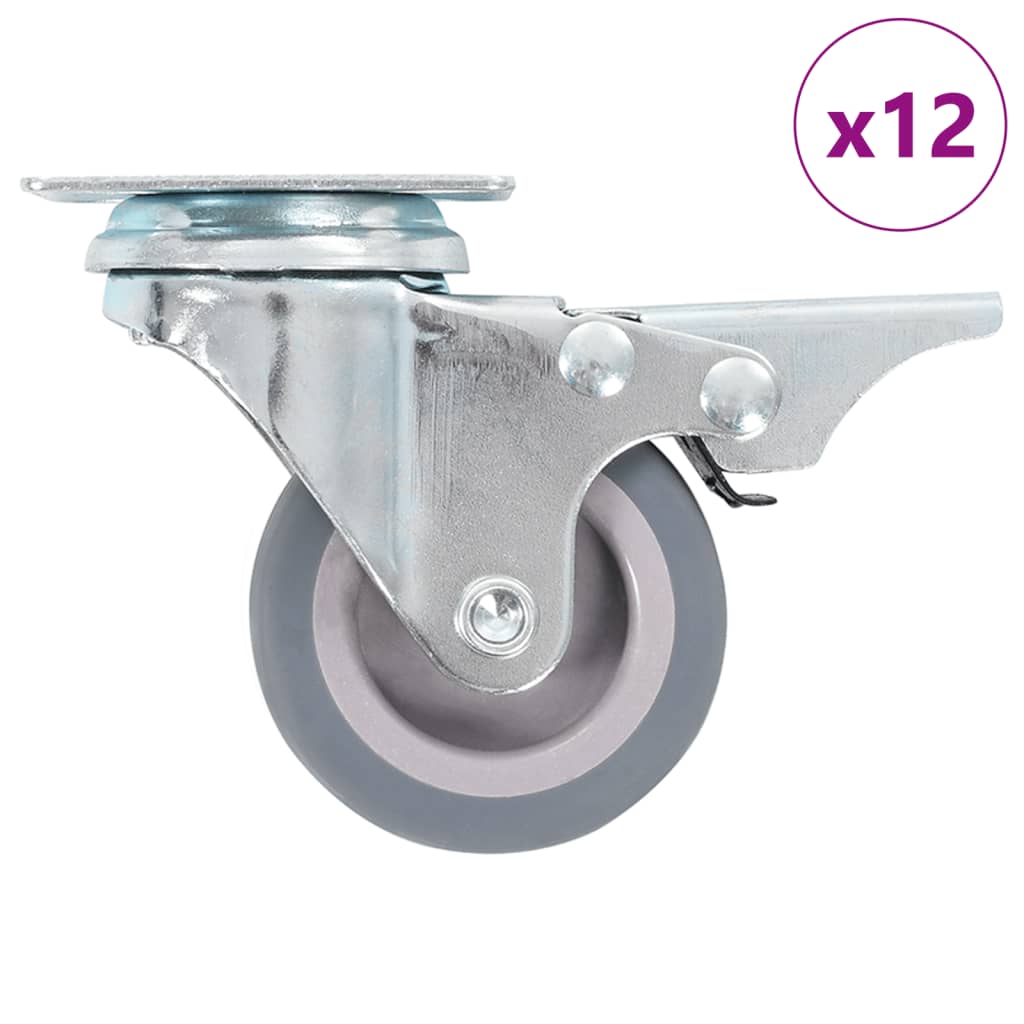 vidaXL 12 pcs. Swivel Casters 50 mm