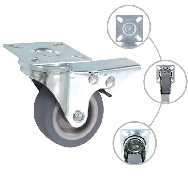 vidaXL 12 pcs. Swivel Casters 50 mm