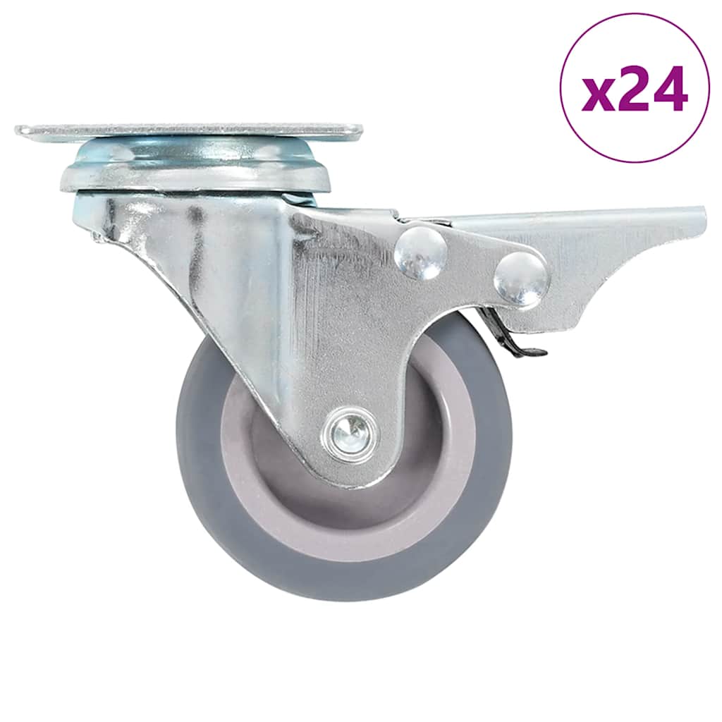 vidaXL 24 Pcs. Swivel Casters 50 mm