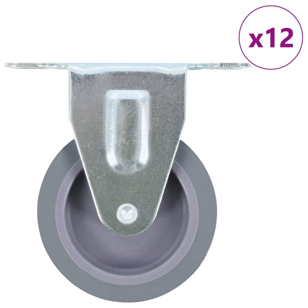vidaXL 12 pcs. Fixed Casters 75 mm