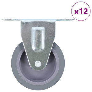 vidaXL 12 pcs. Fixed Casters 75 mm