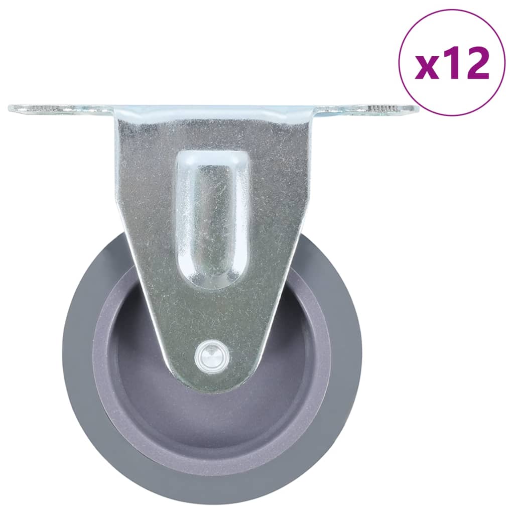 vidaXL 12 pcs. Fixed Casters 75 mm