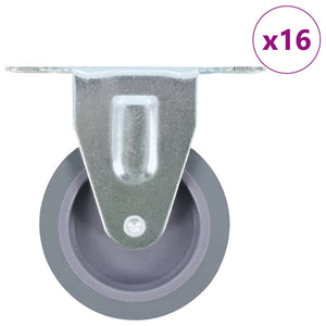 vidaXL 16 Pcs. Fixed Casters 75 mm