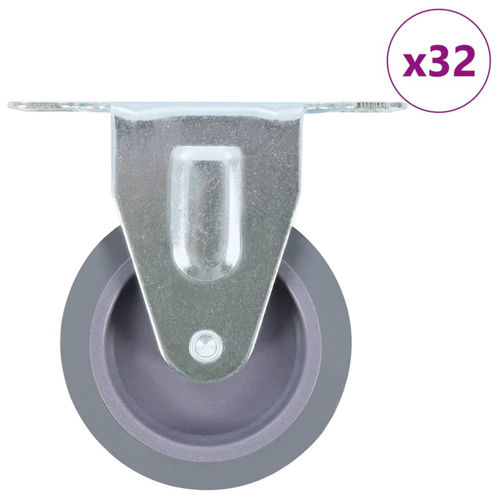 vidaXL 32 pcs. Fixed Casters 75 mm