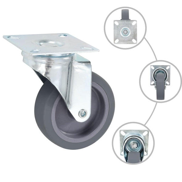 vidaXL 24 Pcs. Swivel Casters 75 mm