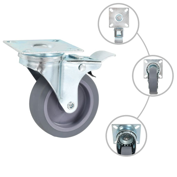 vidaXL 8 Pcs. Swivel Castors 75 mm