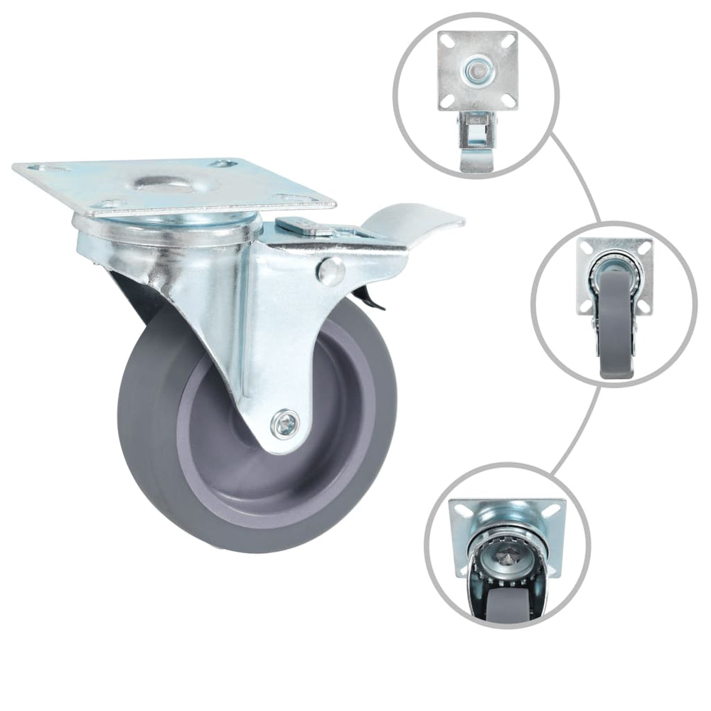 vidaXL 16 Swivel Castor Wheels 75 mm
