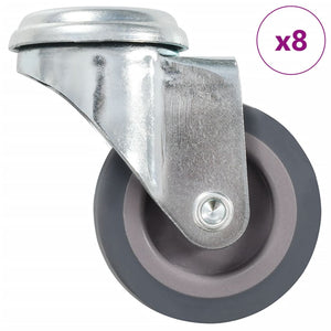 vidaXL 8 Pcs. Swivel Casters with Bolt Hole 50 mm