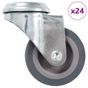 vidaXL 24 Pcs Swivel Castors with Bolt Hole 50 mm