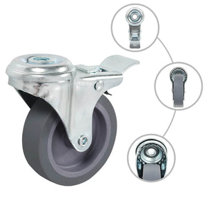 vidaXL 32 pcs. Swivel Casters with Top Plate Hole 75 mm