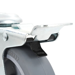 vidaXL 8 Pcs. Swivel Casters with Top Plate Hole 100 mm