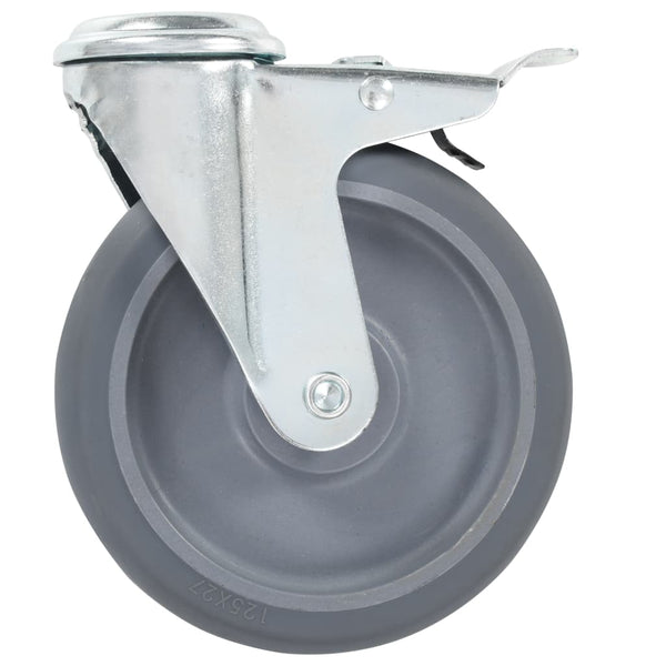 vidaXL 32 pcs. Swivel Casters with Top Plate Hole 125 mm