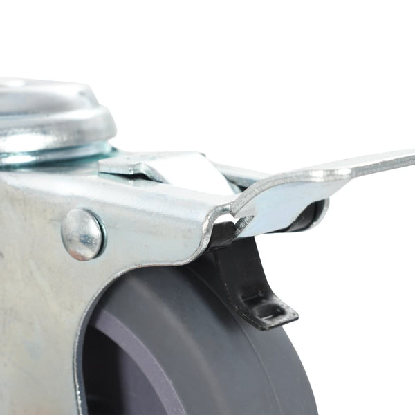 vidaXL 12 pcs. Swivel Casters with Top Plate Hole 75 mm