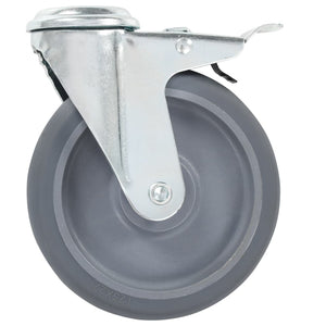 vidaXL 16 Swivel Casters with Top Plate 125 mm