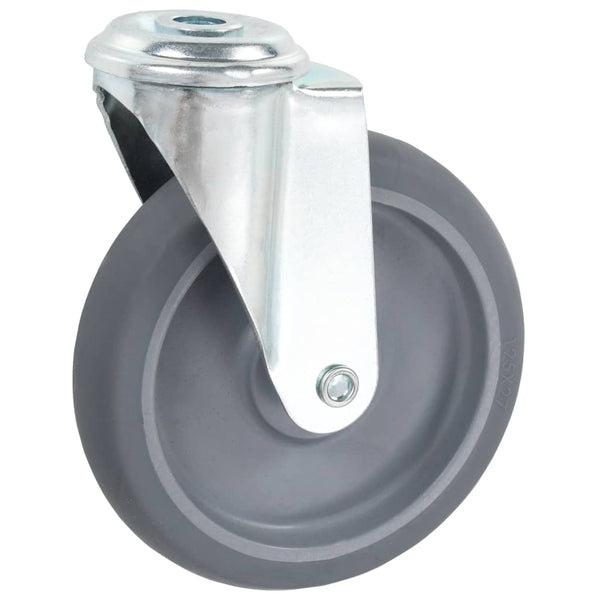 vidaXL 24 Pcs. Swivel Casters with Top Plate Hole 125 mm