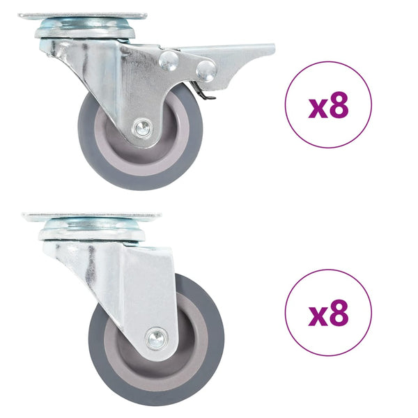 vidaXL 16 Swivel Castors 50 mm