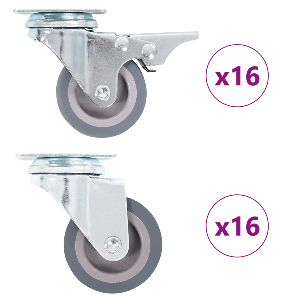 vidaXL 32 Swivel Casters 50 mm