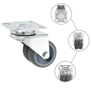 vidaXL 8 Pcs. Twin Wheel Swivel Casters 50 mm