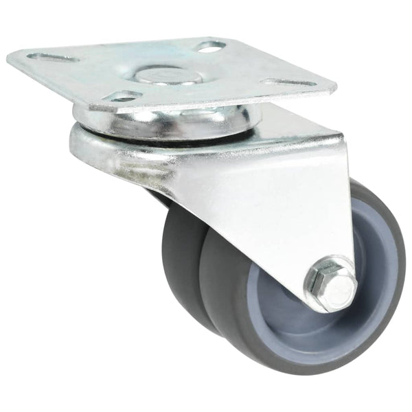 vidaXL 8 Pcs. Twin Wheel Swivel Casters 50 mm