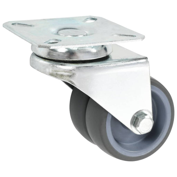 vidaXL 12 pcs. Swivel Casters with Twin Wheel 50 mm