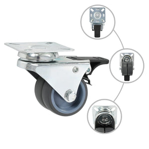 vidaXL 16 pcs. Swivel Casters with Twin Wheel 50 mm