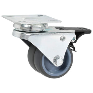 vidaXL 32 pcs. Twin Wheel Swivel Castors 50 mm