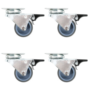 vidaXL Swivel Casters with Brakes 24 pcs 50 mm