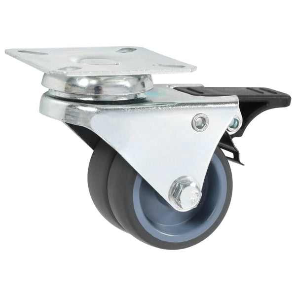 vidaXL Swivel Casters with Brakes 24 pcs 50 mm